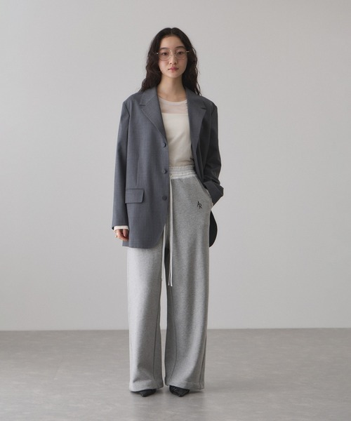 ADAM ET ROPE'(アダムエロペ)の「コンビウエストスウェットイージーパンツ(その他パンツ・レディース・グレー系その他/ホワイト系その他5・38/36)」の4枚目の写真