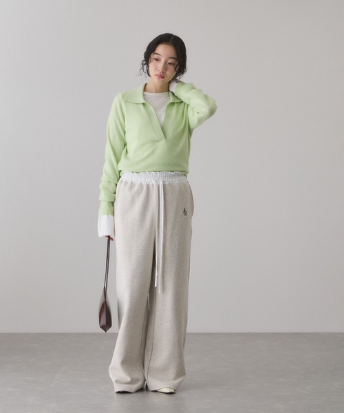 ADAM ET ROPE'(アダムエロペ)の「コンビウエストスウェットイージーパンツ(その他パンツ・レディース・グレー系その他/ホワイト系その他5・38/36)」の6枚目の写真