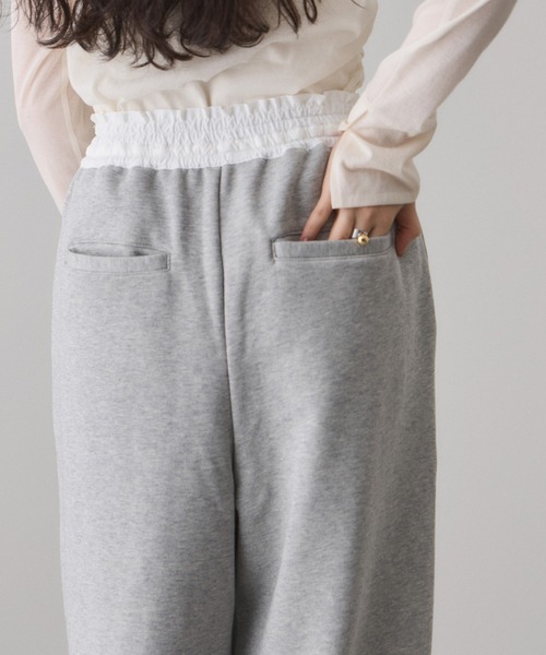 ADAM ET ROPE'(アダムエロペ)の「コンビウエストスウェットイージーパンツ(その他パンツ・レディース・グレー系その他/ホワイト系その他5・38/36)」の13枚目の写真