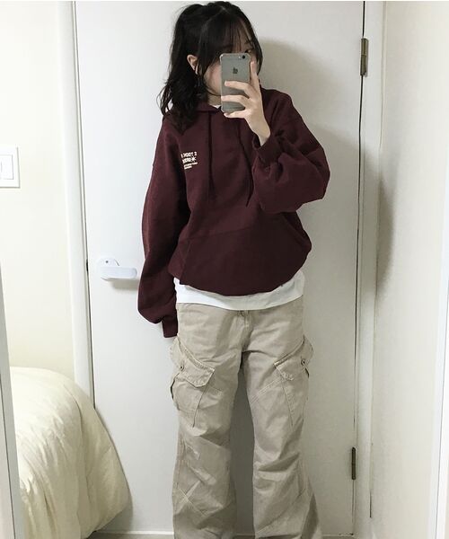 URBANSTOFF(アーバンストッフ)の「ワンスクリプトフードパーカー(バーガンディ)(パーカー・レディース・その他・MEDIUM/LARGE)」の11枚目の写真