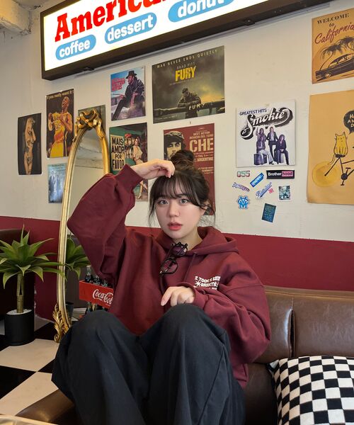 URBANSTOFF(アーバンストッフ)の「ワンスクリプトフードパーカー(バーガンディ)(パーカー・レディース・その他・MEDIUM/LARGE)」の13枚目の写真