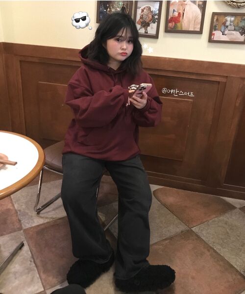 URBANSTOFF(アーバンストッフ)の「ワンスクリプトフードパーカー(バーガンディ)(パーカー・レディース・その他・MEDIUM/LARGE)」の14枚目の写真
