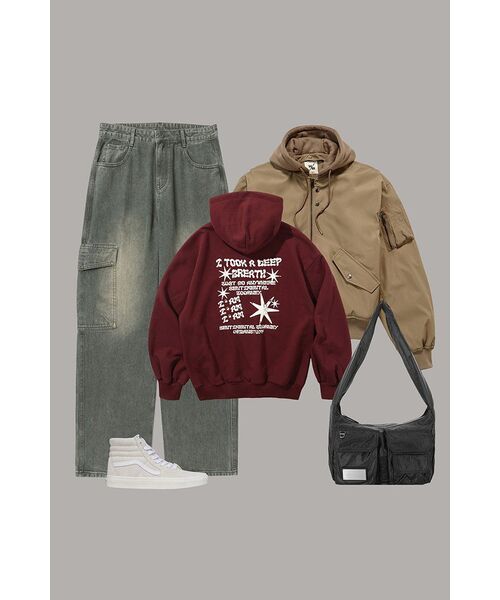 URBANSTOFF(アーバンストッフ)の「ワンスクリプトフードパーカー(バーガンディ)(パーカー・レディース・その他・MEDIUM/LARGE)」の18枚目の写真