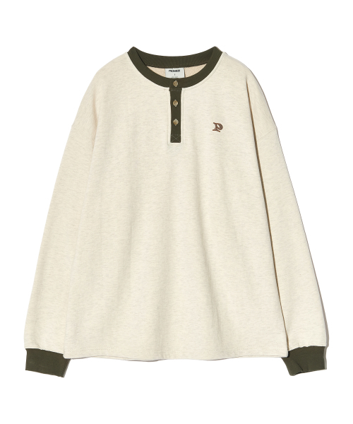 PIECEMAKER(ピースメーカー)の「OVERSIZED HENLEY NECK SWEATSHIRTS (IVORY)(スウェット・レディース・その他・MEDIUM/LARGE)」の3枚目の写真