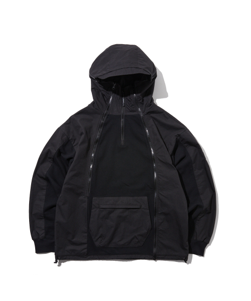 PENFIELD(ペンフィールド)の「CN ミックスドオープンフードパーカースウェットジャケット ブラック_FR1KH50U(パーカー・メンズ・ブラック・X-LARGE/LARGE/MEDIUM/SMALL)」の2枚目の写真