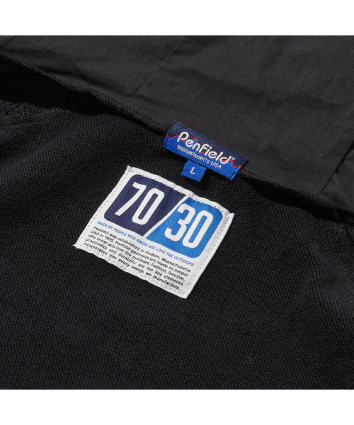 PENFIELD(ペンフィールド)の「CN ミックスドオープンフードパーカースウェットジャケット ブラック_FR1KH50U(パーカー・メンズ・ブラック・X-LARGE/LARGE/MEDIUM/SMALL)」の12枚目の写真