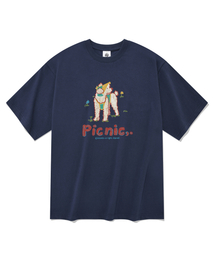 RADINEO（ラディネオ）の「ピクニック半袖Tシャツネイビー（Tシャツ/カットソー）」
