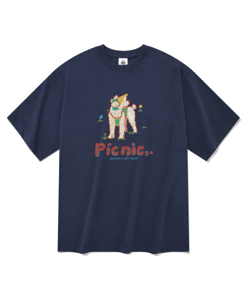 RADINEO(ラディネオ)の「ピクニック半袖Tシャツネイビー(Tシャツ/カットソー・メンズ・その他・SMALL/MEDIUM/LARGE/X-LARGE)」の1枚目の写真