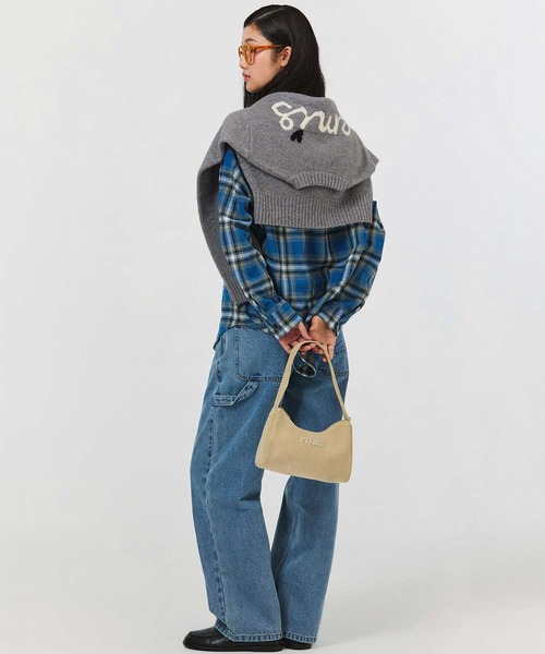 EMIS(イミス)の「CORDUROY APPLIQUE HOBO BAG(トートバッグ・レディース・ブラウン/ピンク/ベージュ/ダークグレー・FREE)」の6枚目の写真