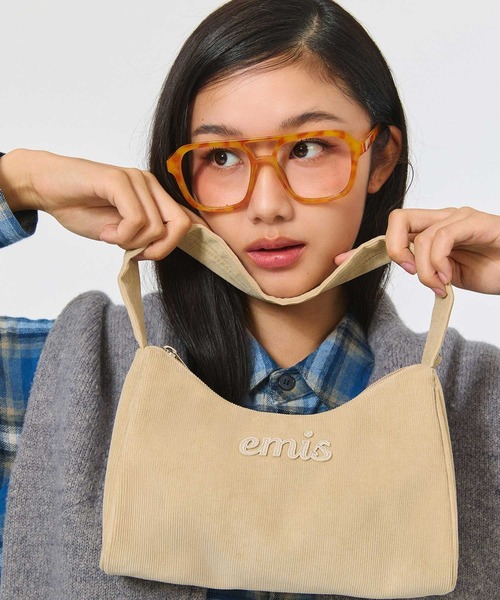 EMIS(イミス)の「CORDUROY APPLIQUE HOBO BAG(トートバッグ・レディース・ブラウン/ピンク/ベージュ/ダークグレー・FREE)」の7枚目の写真