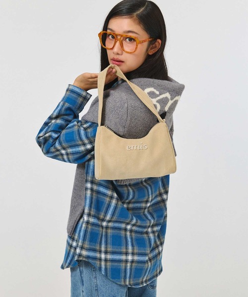 EMIS(イミス)の「CORDUROY APPLIQUE HOBO BAG(トートバッグ・レディース・ブラウン/ピンク/ベージュ/ダークグレー・FREE)」の8枚目の写真