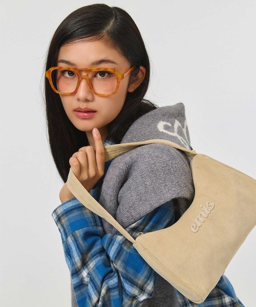 EMIS(イミス)の「CORDUROY APPLIQUE HOBO BAG(トートバッグ・レディース・ブラウン/ピンク/ベージュ/ダークグレー・FREE)」の9枚目の写真