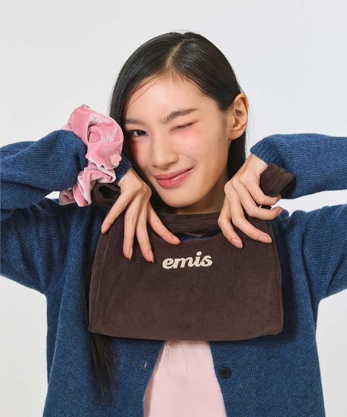 EMIS(イミス)の「CORDUROY APPLIQUE HOBO BAG(トートバッグ・レディース・ブラウン/ピンク/ベージュ/ダークグレー・FREE)」の19枚目の写真
