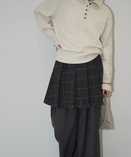 chuclla(チュクラ)の「【YOUYILIN】チェックミニスカート CHYOUW25a009(スカート・レディース・ダークグレー・L/M)」の6枚目の写真