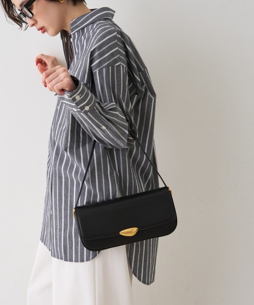 Rouge vif(ルージュヴィフ)の「【MAESTOSO/マエストソ】NOA BAGUETTE レザーショルダーバッグ / クラッチバッグ(ショルダーバッグ・レディース・ブラック・フリー)」の7枚目の写真