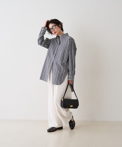 Rouge vif(ルージュヴィフ)の「【MAESTOSO/マエストソ】NOA BAGUETTE レザーショルダーバッグ / クラッチバッグ(ショルダーバッグ・レディース・ブラック・フリー)」の12枚目の写真