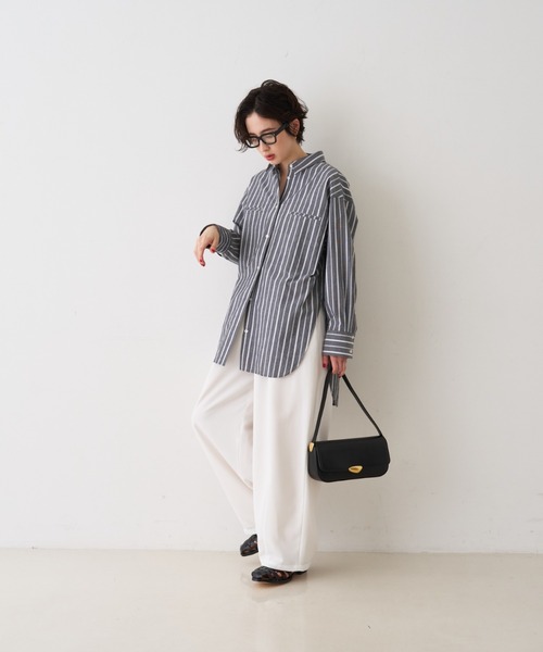 Rouge vif(ルージュヴィフ)の「【MAESTOSO/マエストソ】NOA BAGUETTE レザーショルダーバッグ / クラッチバッグ(ショルダーバッグ・レディース・ブラック・フリー)」の13枚目の写真