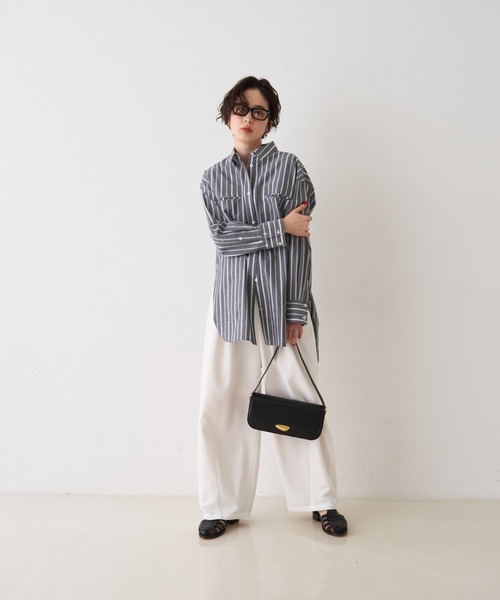 Rouge vif(ルージュヴィフ)の「【MAESTOSO/マエストソ】NOA BAGUETTE レザーショルダーバッグ / クラッチバッグ(ショルダーバッグ・レディース・ブラック・フリー)」の16枚目の写真