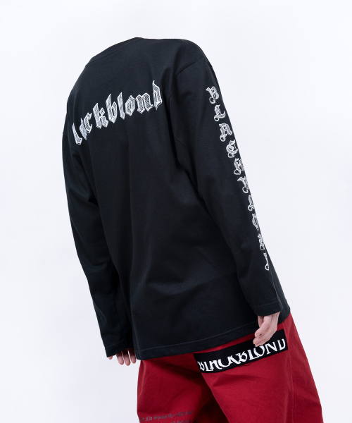 BLACK BLOND(ブラック ブロンド)の「ビビディ スケッチ ロゴ 長袖Tシャツ (ブラック)(Tシャツ/カットソー・レディース・その他・SMALL/MEDIUM/LARGE/X-LARGE/XX-LARGE/XXX-LARGE)」の6枚目の写真