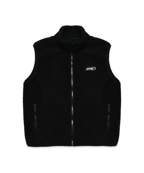 NYPM フリースウォームアップ羊毛ベスト ブラック