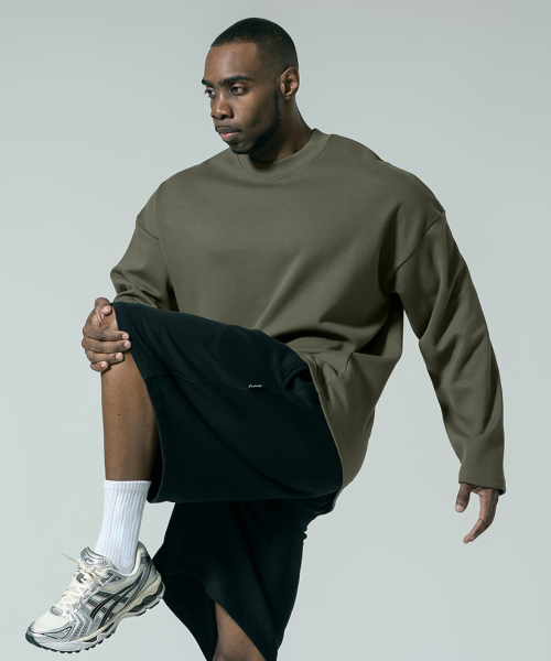 LOFIX(ロフィックス)の「ダブルコットンセミオーバーフィット長袖(カーキ)(Tシャツ/カットソー・メンズ・その他・XX-LARGE/MEDIUM)」の1枚目の写真