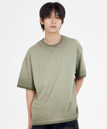 フェイドピグメントTシャツカーキ