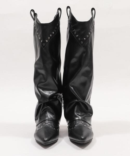 WEGO（ウィゴー）の「WEGO/ウエスタンカバーロングブーツ（ブーツ・レディース・ブラック/ブラウン・SMALL/MEDIUM/LARGE）」の20枚目の写真