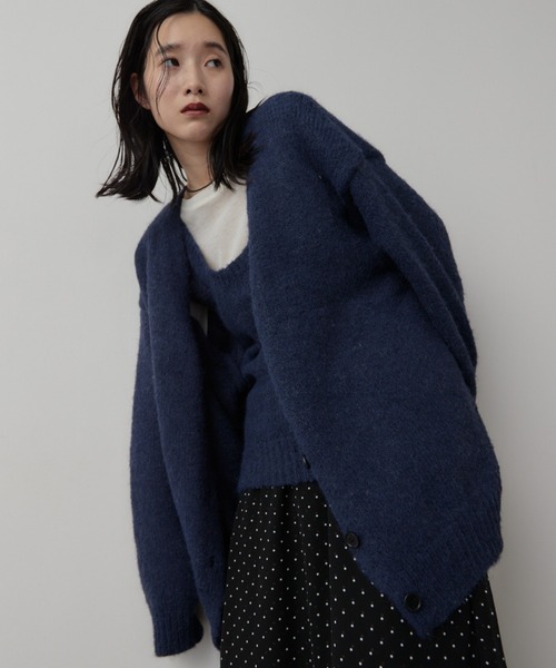 HANNE（アン）の「モヘアライクニットカーディガン（カーディガン/ボレロ・レディース・アイボリー/グレー/ネイビー・FREE）」の3枚目の写真