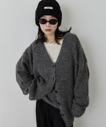 モヘアライクニットカーディガン