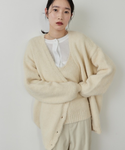 HANNE（アン）の「モヘアライクニットカーディガン（カーディガン/ボレロ・レディース・アイボリー/グレー/ネイビー・FREE）」の18枚目の写真