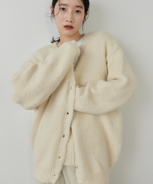 HANNE（アン）の「モヘアライクニットカーディガン（カーディガン/ボレロ・レディース・アイボリー/グレー/ネイビー・FREE）」の19枚目の写真