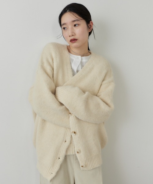 HANNE（アン）の「モヘアライクニットカーディガン（カーディガン/ボレロ・レディース・アイボリー/グレー/ネイビー・FREE）」の20枚目の写真