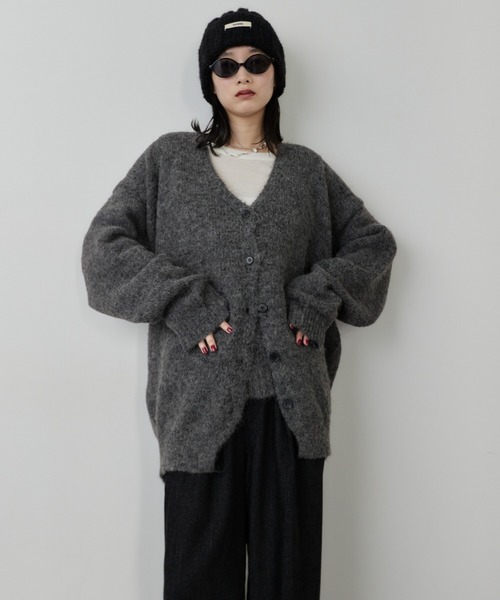 HANNE（アン）の「モヘアライクニットカーディガン（カーディガン/ボレロ・レディース・アイボリー/グレー/ネイビー・FREE）」の11枚目の写真