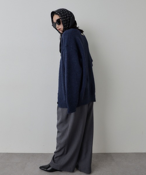 HANNE（アン）の「モヘアライクニットカーディガン（カーディガン/ボレロ・レディース・アイボリー/グレー/ネイビー・FREE）」の7枚目の写真