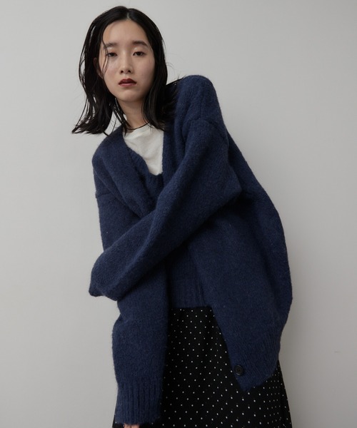 HANNE（アン）の「モヘアライクニットカーディガン（カーディガン/ボレロ・レディース・アイボリー/グレー/ネイビー・FREE）」の4枚目の写真