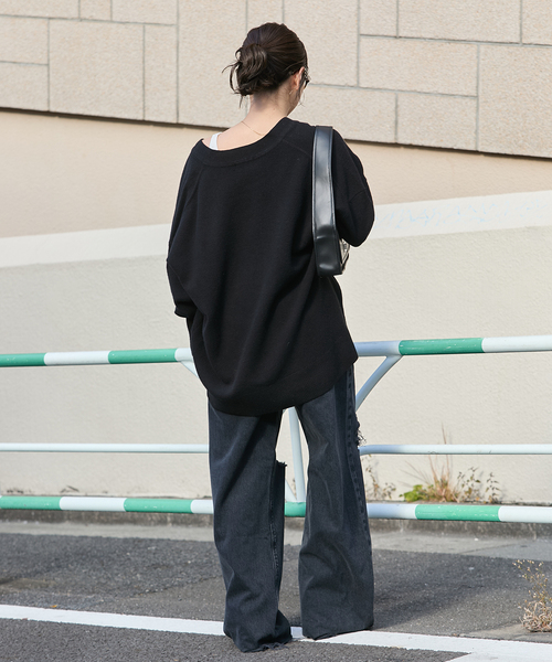 セール】《追加3》MUSIC DEEP V ルーズプルオーバー（ニット/セーター