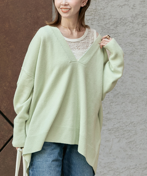 セール】《追加3》MUSIC DEEP V ルーズプルオーバー（ニット/セーター