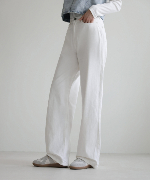 GCLIP(ジクリップ)の「TWO WAYワイドコットンパンツ&ストリングジョガーコットンパンツ(その他パンツ・レディース・アイボリー・SMALL/MEDIUM/LARGE/X-LARGE)」の4枚目の写真