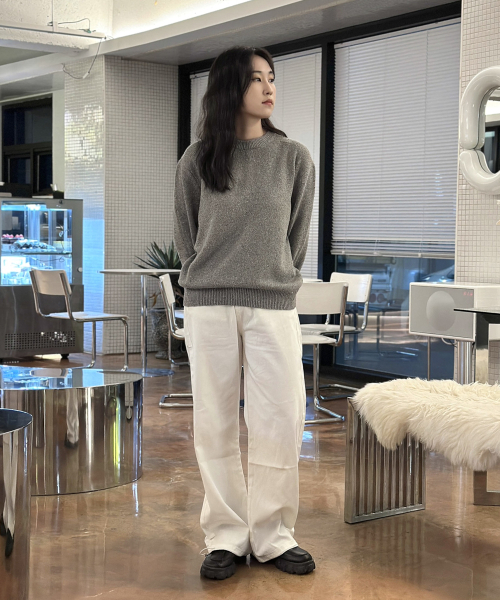 GCLIP(ジクリップ)の「TWO WAYワイドコットンパンツ&ストリングジョガーコットンパンツ(その他パンツ・レディース・アイボリー・SMALL/MEDIUM/LARGE/X-LARGE)」の8枚目の写真