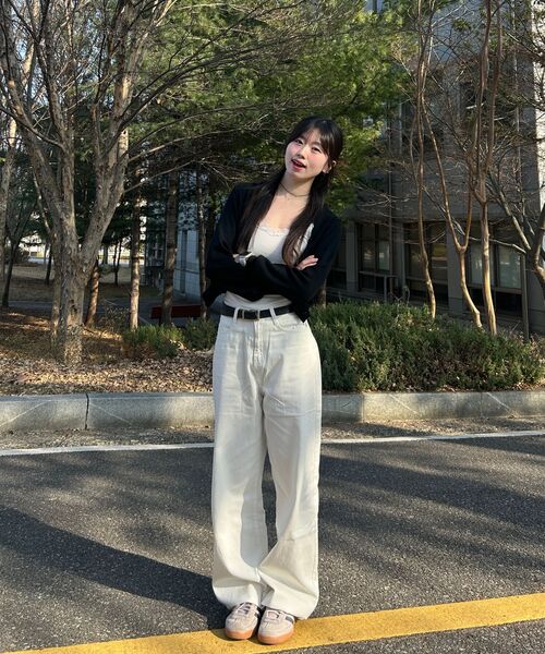 GCLIP(ジクリップ)の「TWO WAYワイドコットンパンツ&ストリングジョガーコットンパンツ(その他パンツ・レディース・アイボリー・SMALL/MEDIUM/LARGE/X-LARGE)」の17枚目の写真