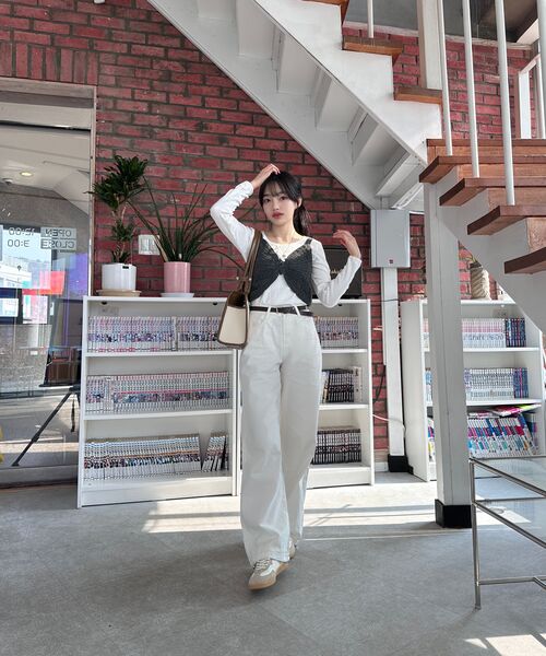 GCLIP(ジクリップ)の「TWO WAYワイドコットンパンツ&ストリングジョガーコットンパンツ(その他パンツ・レディース・アイボリー・SMALL/MEDIUM/LARGE/X-LARGE)」の20枚目の写真