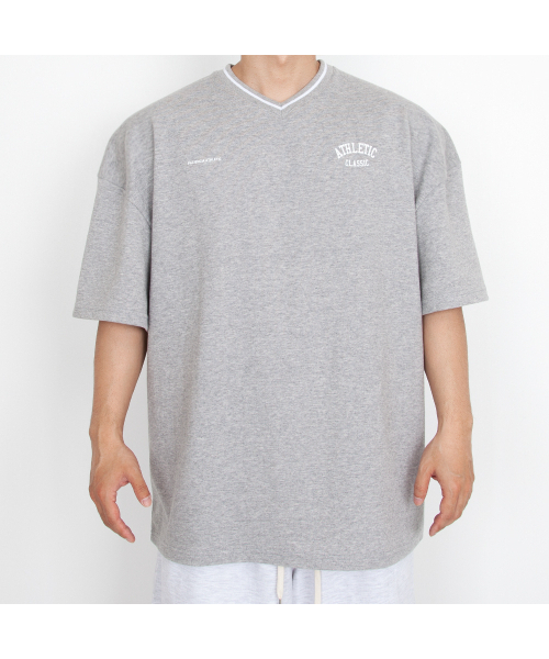 PACIENCIA(パシエンシア)の「007 Vネックオーバーフィット半袖(Tシャツ/カットソー・メンズ・ホワイト/ブラック・MEDIUM/LARGE/X-LARGE/XX-LARGE)」の4枚目の写真