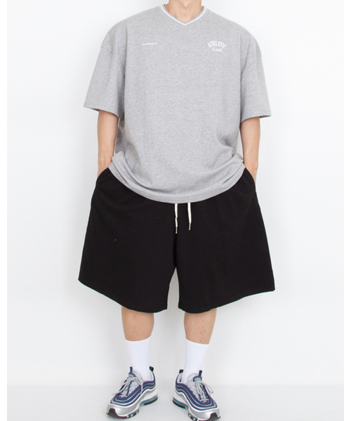 PACIENCIA(パシエンシア)の「007 Vネックオーバーフィット半袖(Tシャツ/カットソー・メンズ・ホワイト/ブラック・MEDIUM/LARGE/X-LARGE/XX-LARGE)」の12枚目の写真