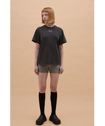 (UNI) スタイルプロテクティングスローガンガーメントダイTシャツ ブラック