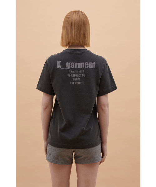K-GARMENT(カメント)の「(UNI) スタイルプロテクティングスローガンガーメントダイTシャツ ブラック(Tシャツ/カットソー・レディース・その他・SMALL/LARGE/X-LARGE)」の2枚目の写真