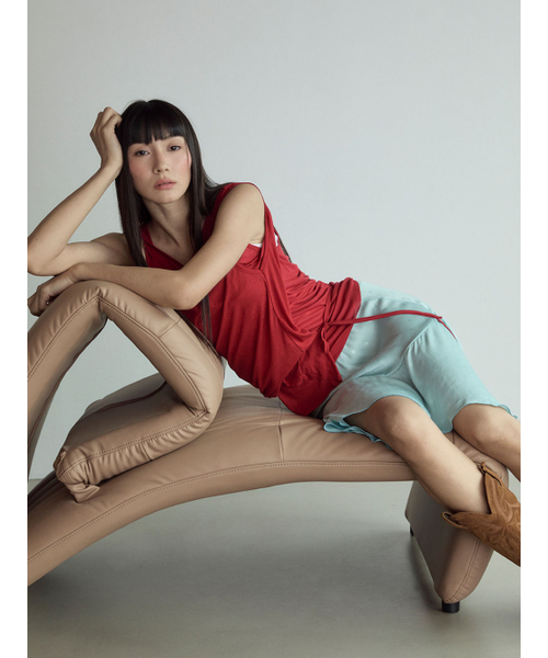 VISUS（ヴィスシュ）の「Layered Sleeveless Top_True Red（Tシャツ/カットソー・レディース・その他・FREE）」の2枚目の写真