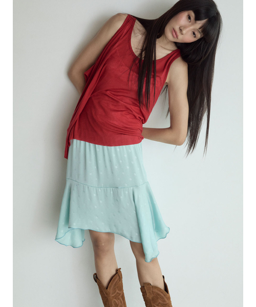 VISUS（ヴィスシュ）の「Layered Sleeveless Top_True Red（Tシャツ/カットソー・レディース・その他・FREE）」の3枚目の写真