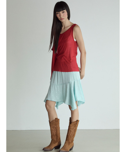 VISUS（ヴィスシュ）の「Layered Sleeveless Top_True Red（Tシャツ/カットソー・レディース・その他・FREE）」の4枚目の写真