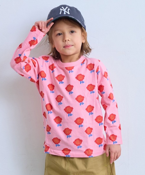 MARKEY'S（マーキーズ）の「26年春夏新作/ソウガラナガソデＴシャツ（Tシャツ/カットソー・キッズ・グリーン系その他/チャコール/ブルー系その他/ベージュ系その他/ホワイト系その他/マルチ/イエロー系その他/ピンク系その他/アイボリー/ブラック系その他・70/80/90/95/100/110/120/130/140/150）」の9枚目の写真