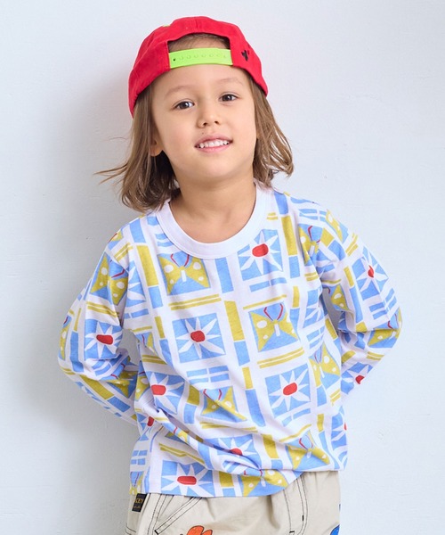 MARKEY'S（マーキーズ）の「26年春夏新作/ソウガラナガソデＴシャツ（Tシャツ/カットソー・キッズ・グリーン系その他/チャコール/ブルー系その他/ベージュ系その他/ホワイト系その他/マルチ/イエロー系その他/ピンク系その他/アイボリー/ブラック系その他・70/80/90/95/100/110/120/130/140/150）」の10枚目の写真